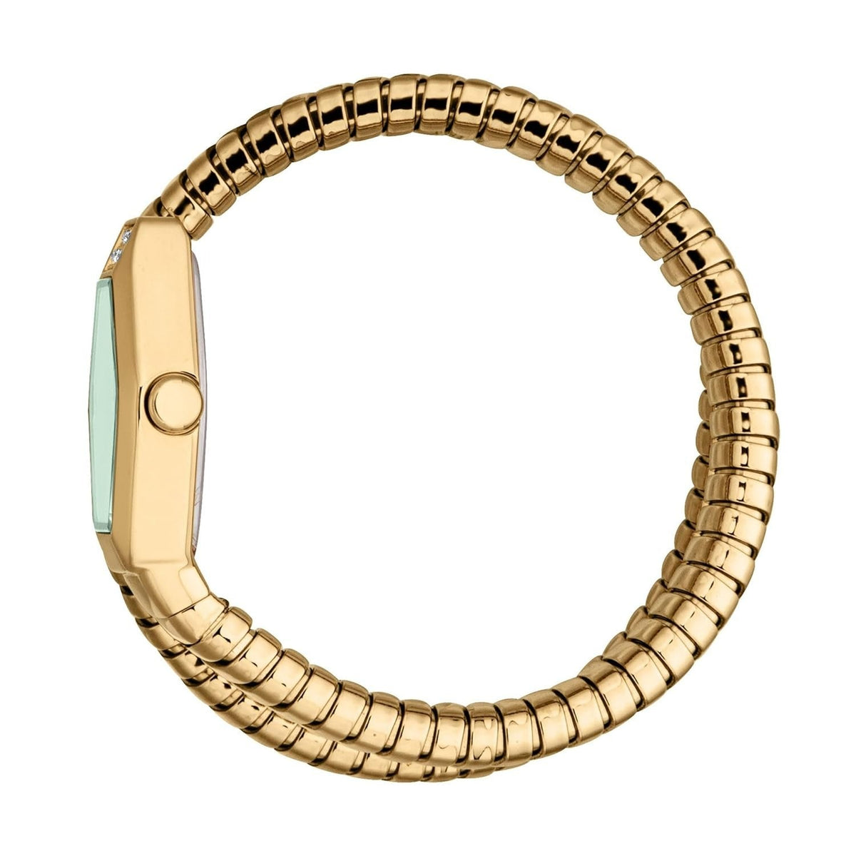 Just Cavalli Signature Snake Splora Yellow Gold Green Watch - JC1L394M0035