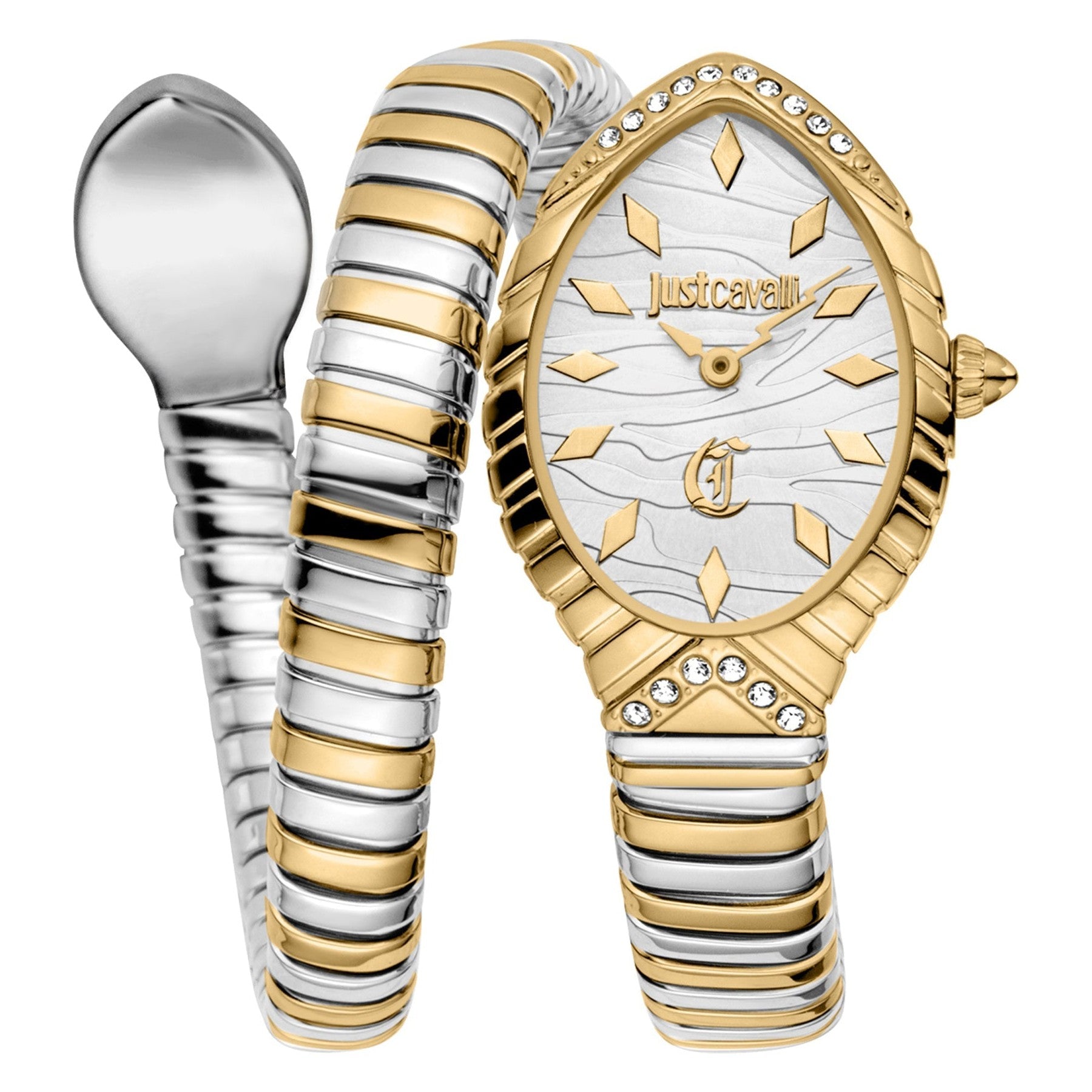 JUST CAVALLI Unica Snake Two Tone  Analog Women Watch - JC1L322M0055