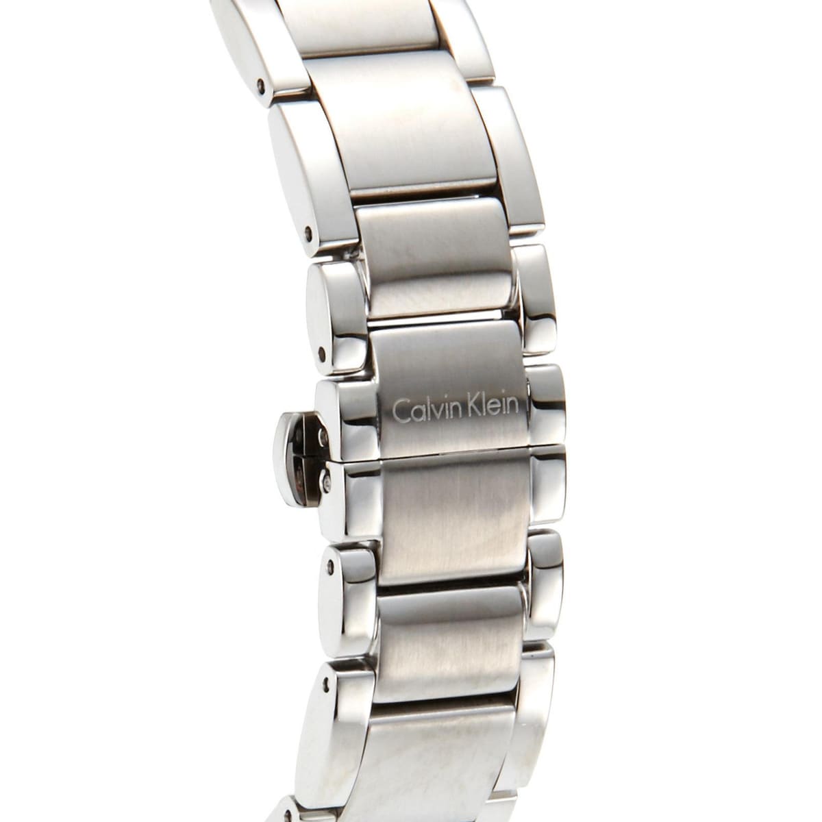 Stainless steel bracelet strap detail of Calvin Klein City watch