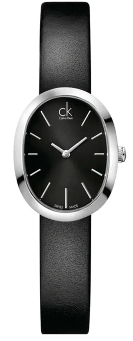 CALVIN KLEIN Incentive Black Dial Black Leather Watch K3P231C1