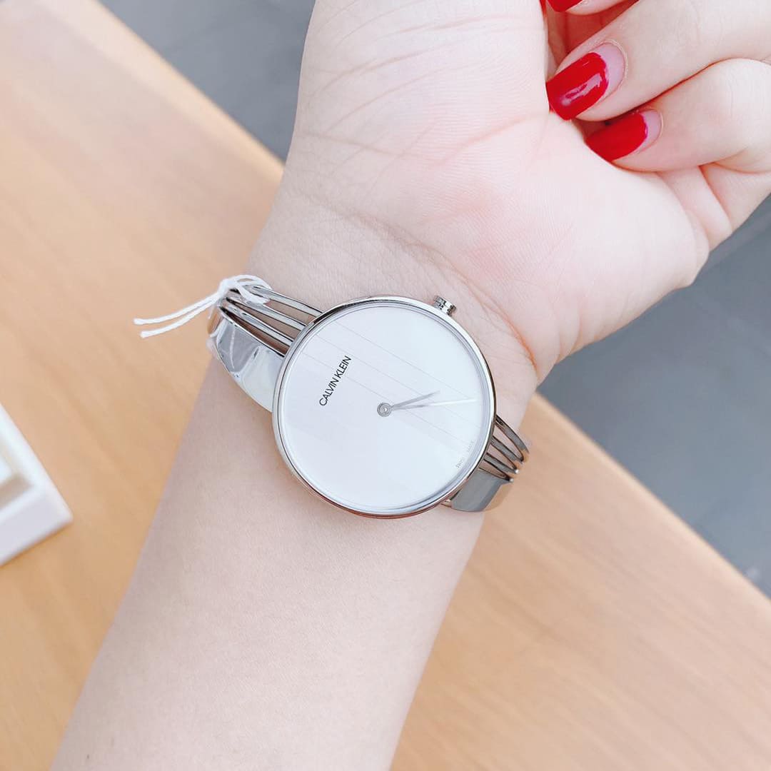 Calvin Klein Cheers Quartz Silver Dial Ladies Watch K6S2N116