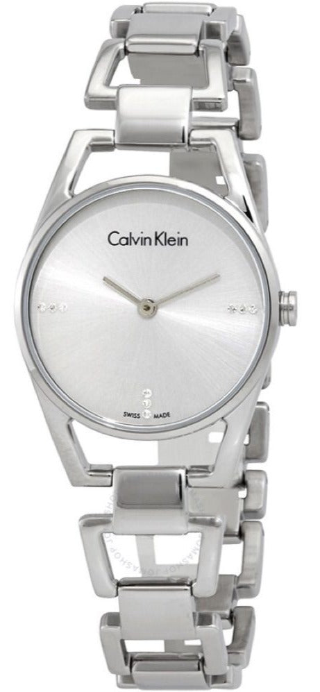 Calvin Klein Dainty Diamonds Silver Dial Ladies Watch K7L2314T