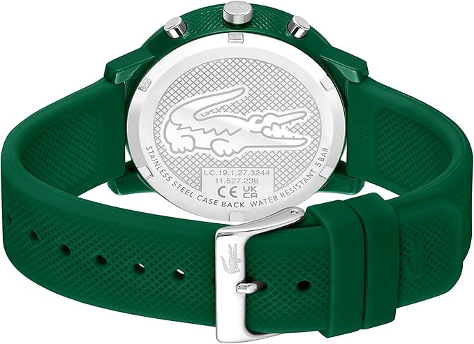 Lacoste 12.12 Green Silicone Chronograph Men's Watch - 2011245