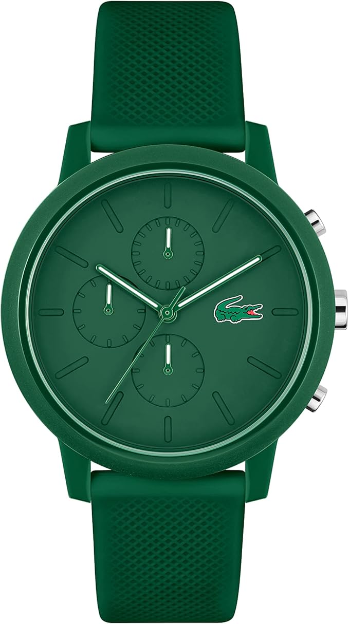 Lacoste 12.12 Green Silicone Chronograph Men's Watch - 2011245