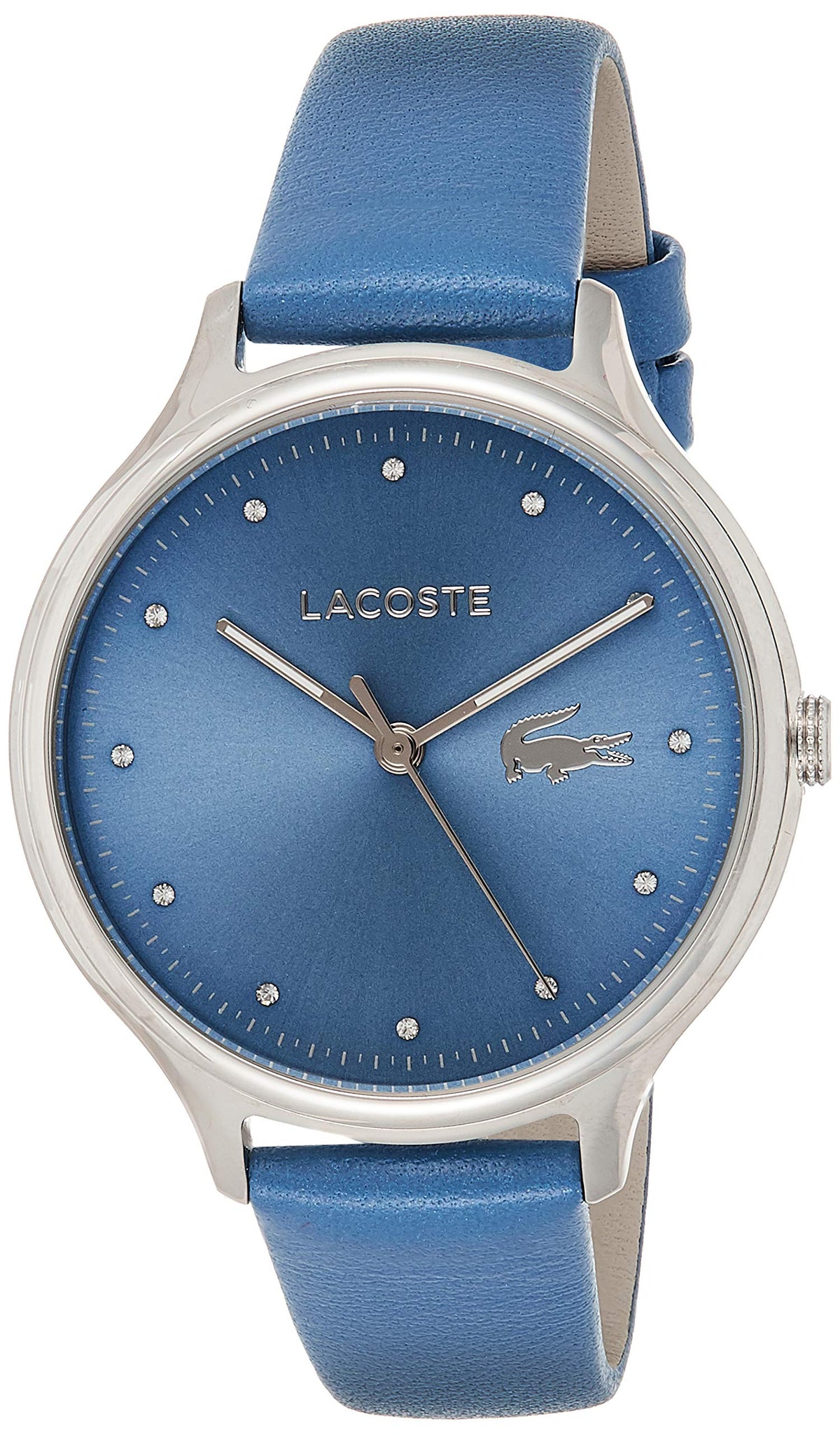Lacoste Blue Dial Leather Band Women's Watch - 2001006