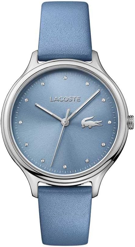 Lacoste Blue Dial Leather Band Women's Watch - 2001006