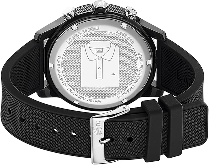 Lacoste Chronograph with Black Silicone Strap Men's Watch - 2010972