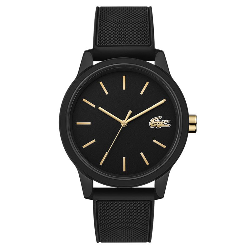 Lacoste Analog Black Dial with Rubber Strap Men's Watch-2011010