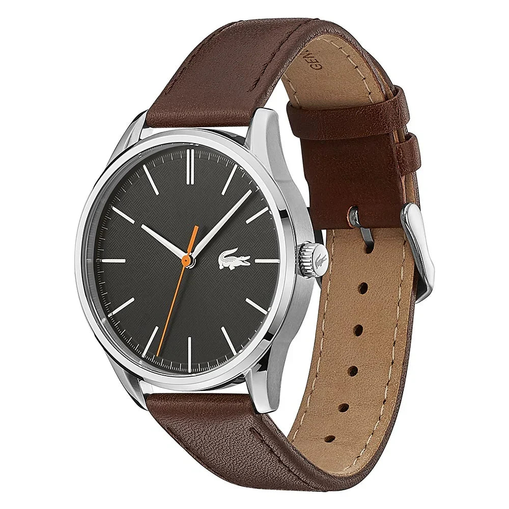 Lacoste Chronograph Black Dial with Silicone Strap 44mm Men's Watch - 2011045