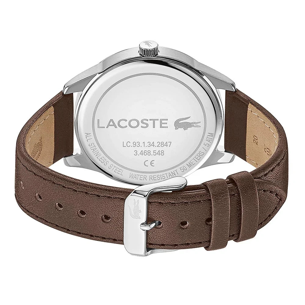 Lacoste Chronograph Black Dial with Silicone Strap 44mm Men's Watch - 2011045