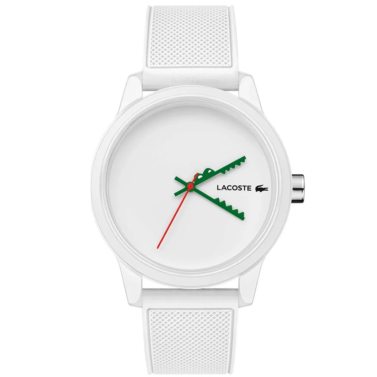 Lacoste White Silicone Round Dial Men's Watch - 2011069