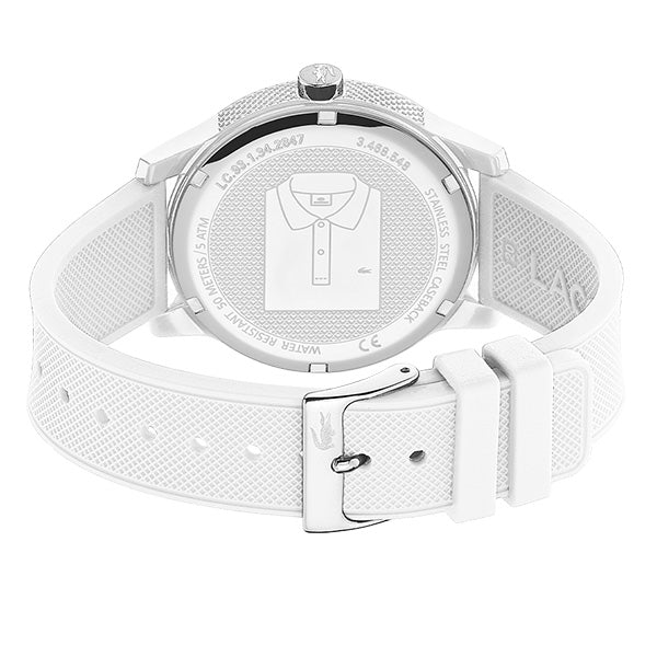 Lacoste White Silicone Round Dial Men's Watch - 2011069