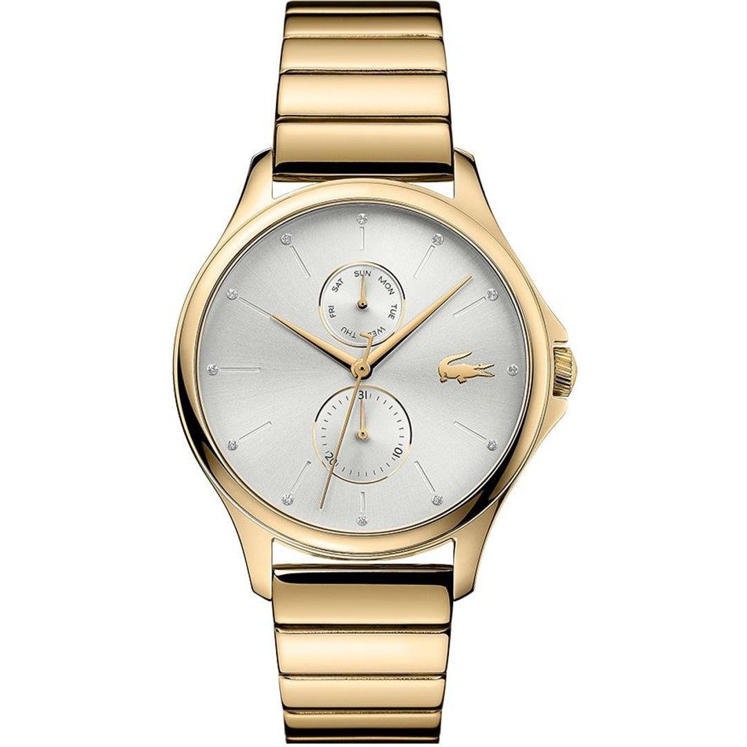 Lacoste Silver Dial Gold Day-Date Watch - 2011053