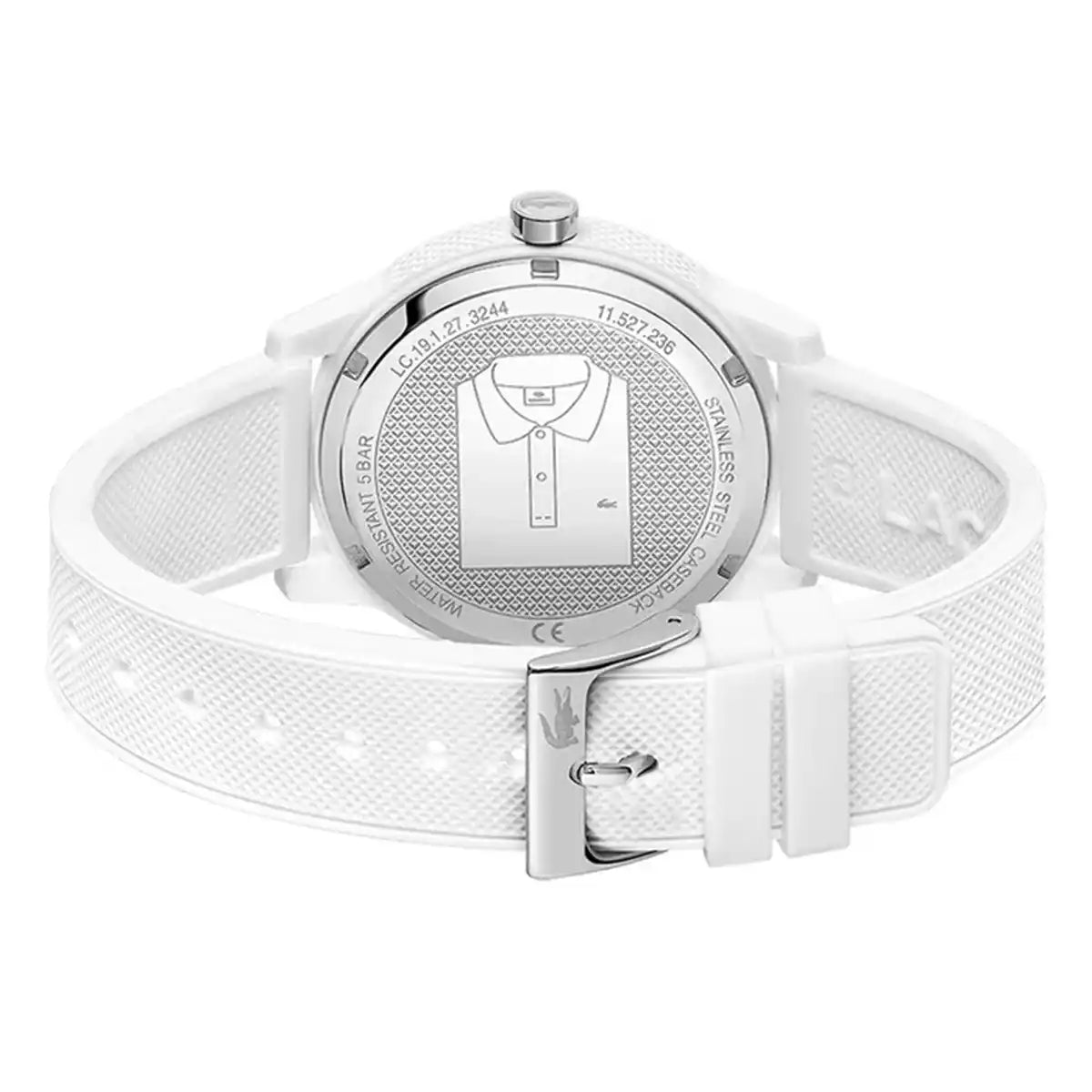 Lacoste Polaroid Special Edition White Dial Silicone Band Unisex Watch - 2011130