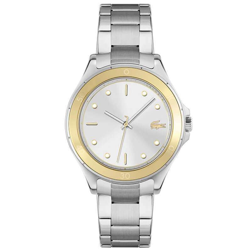 Lacoste Swing Silver Steel Silver White Dial Women's Watch - 2001222