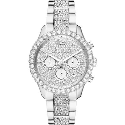 Layton MK6976 chronograph watch with crystal-embellished steel case and bracelet