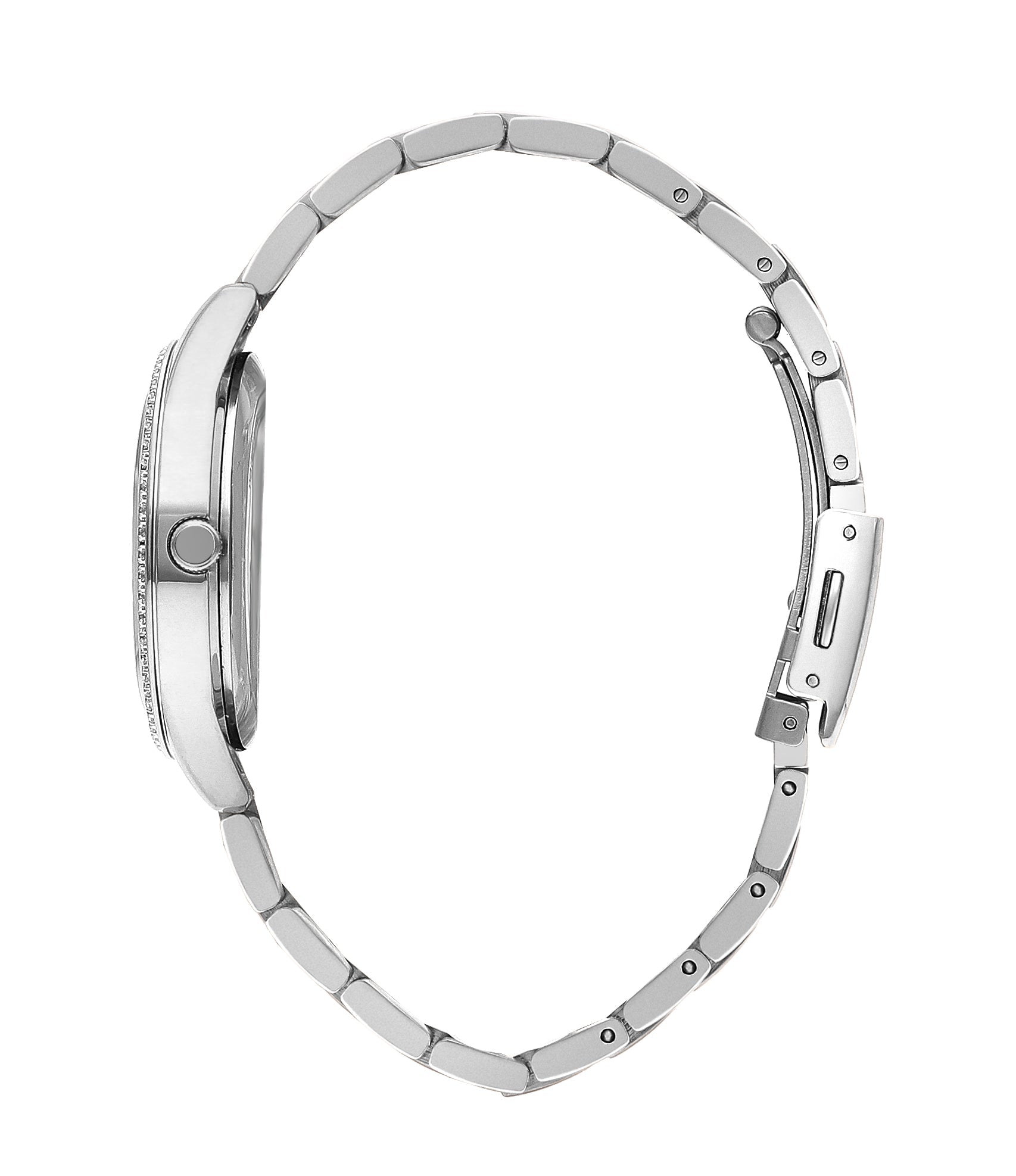 Lee Cooper watch side profile showing metal strap and case thickness