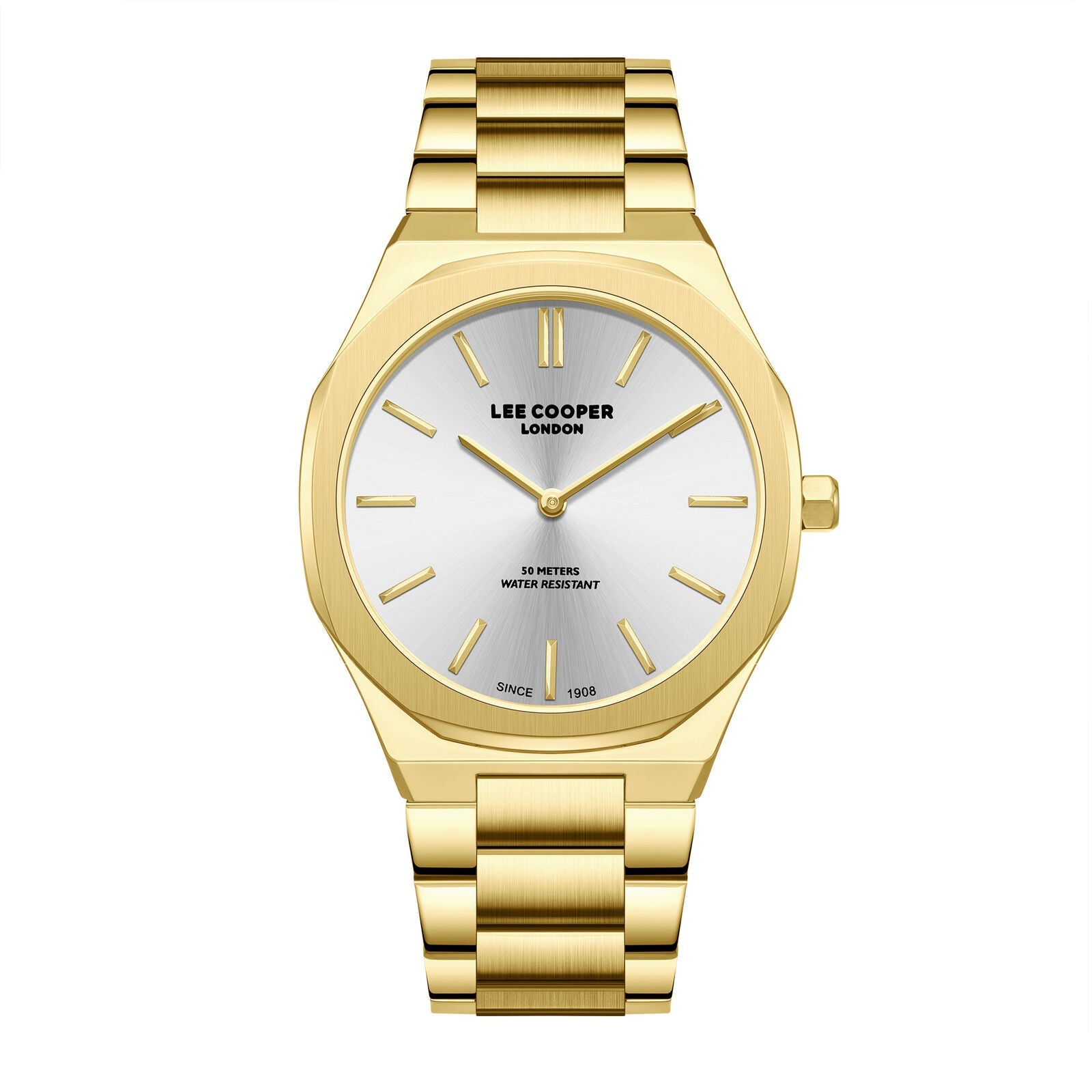 Lee Cooper Classic gold watch with silver dial and gold bracelet