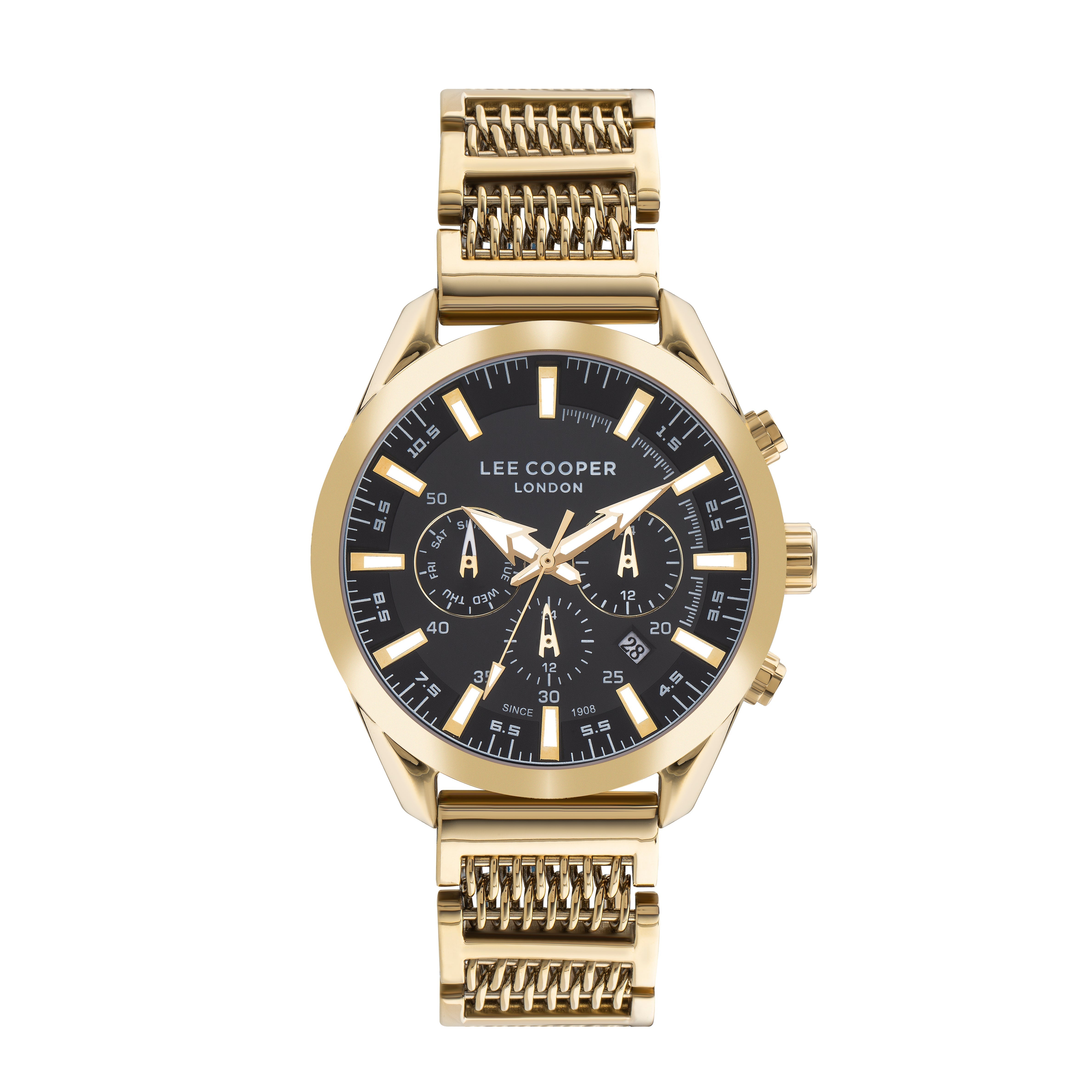 Lee Cooper Multifunction Black Dial Gold Watch – LC07556.150
