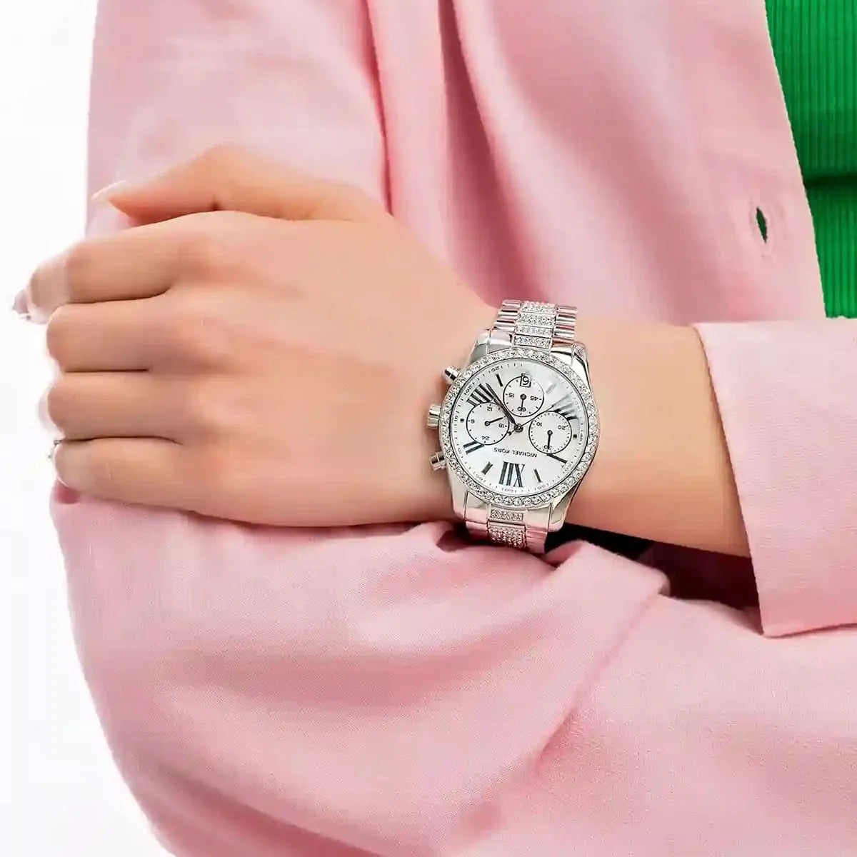 Lexington Pavé Silver-Tone Watch
