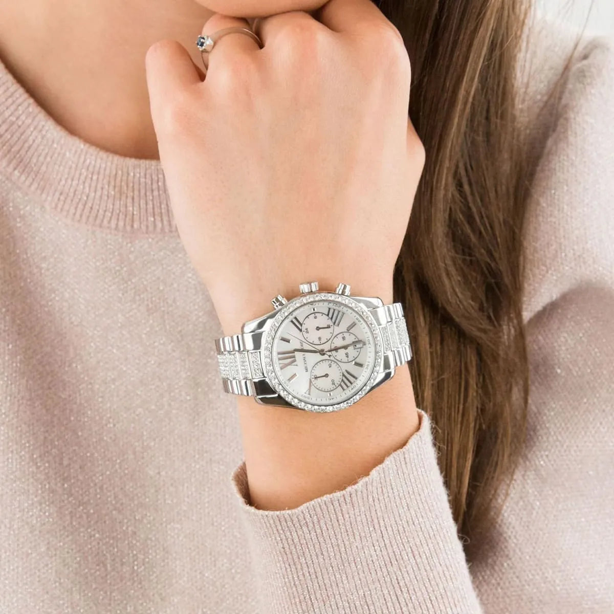 Lexington Pavé Silver-Tone Watch