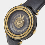 Versace V-Metal Icon Round Leather Strap Men's Watch VQL030015 - Watches of New Zealand #2