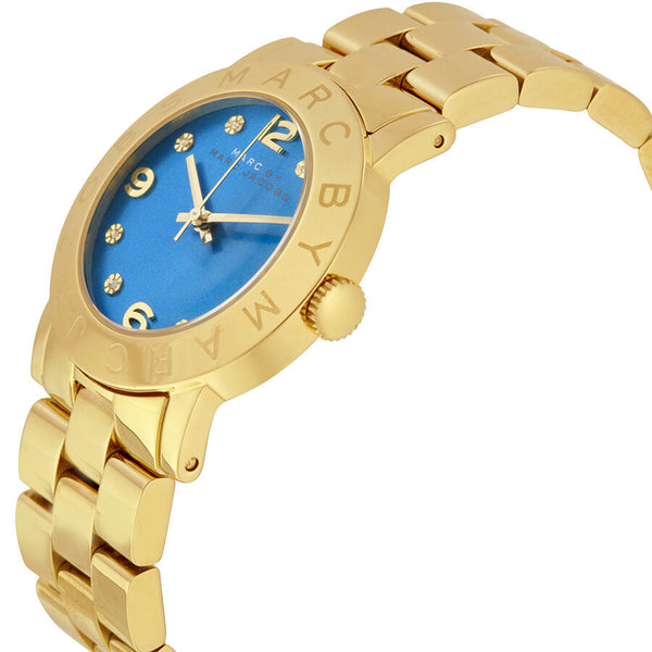 Marc by Marc Jacobs Amy Blue Dial Gold-tone Ladies Watch MBM3303 - Watches Of New Zealand #2
