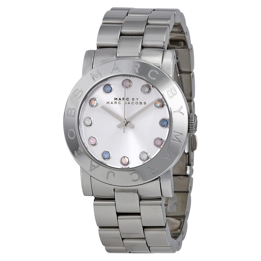 Marc by Marc Jacobs Amy Dexter silver dial stainless steel ladies watch front view