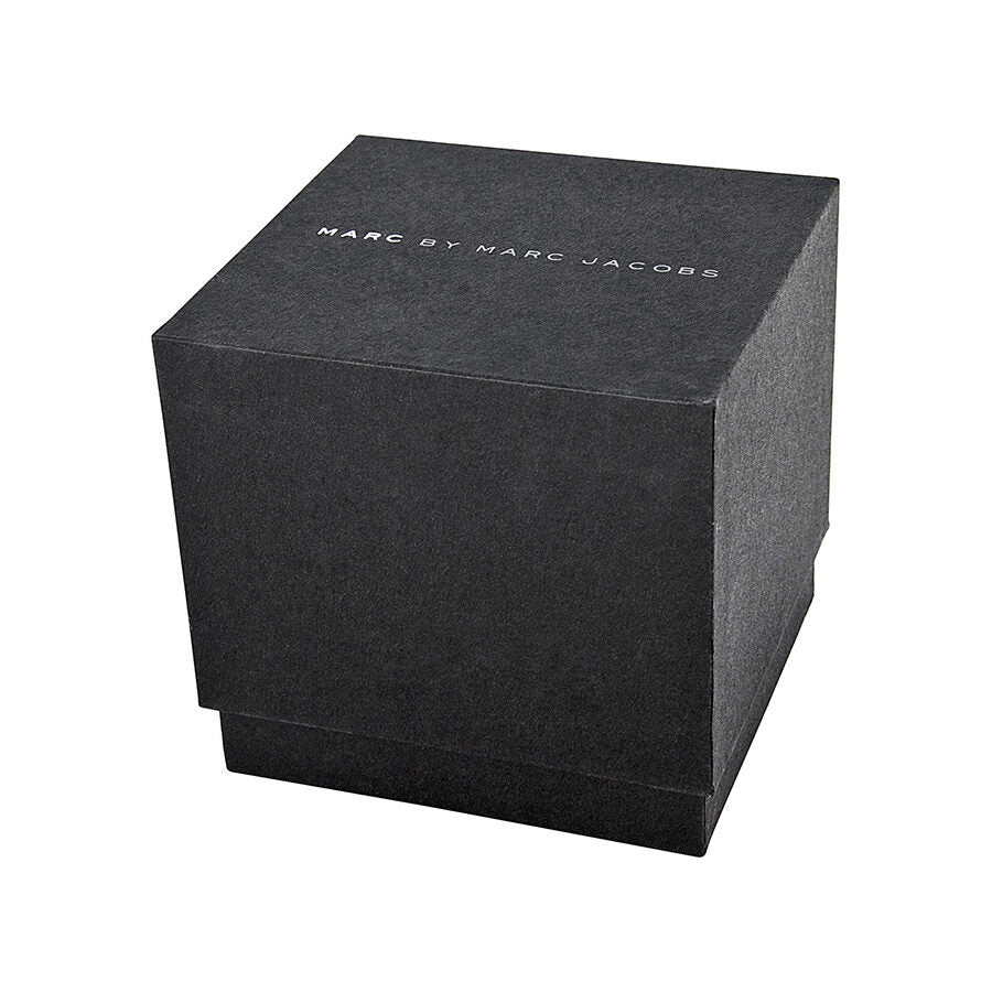 Marc by Marc Jacobs branded black watch box packaging