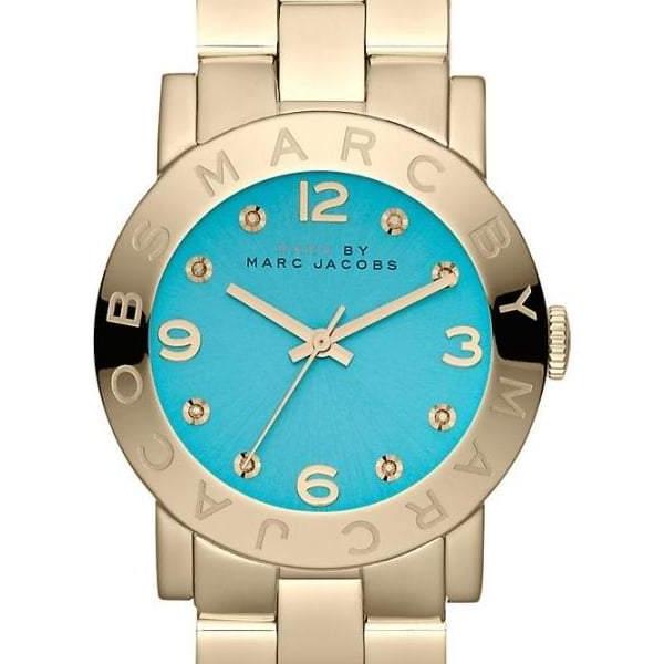 Marc By Marc Jacobs Amy Dinky Blue Dial Gold Watch - MBM3229