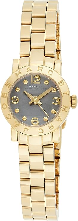 Marc by Marc Jacobs Amy gold women's watch with black dial and gold numeral markers