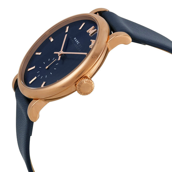 Marc by Marc Jacobs Baker Navy Dial Navy Leather Ladies Watch #MBM1329 - Watches Of New Zealand #2