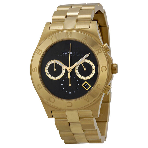 Marc by Marc Jacobs Blade Black Dial Gold Tone Ladies Watch MBM3309 - Watches Of New Zealand