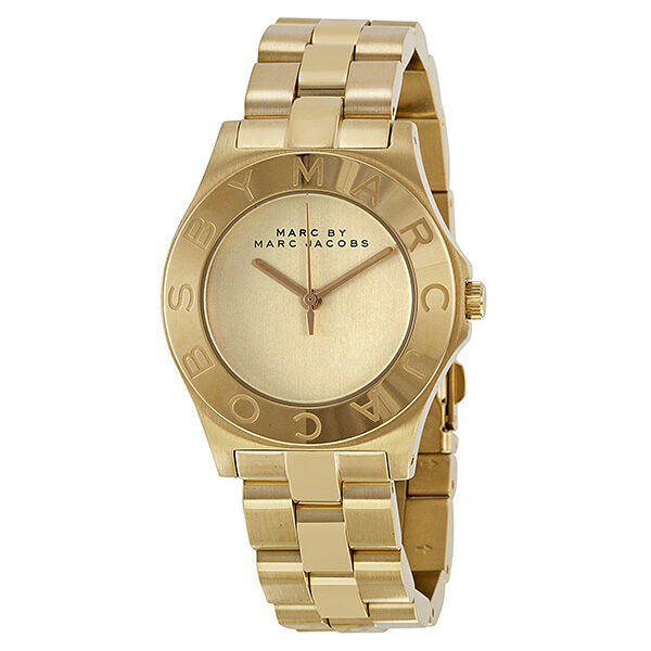 Marc by Marc Jacobs Blade Gold Dial Gold-tone Ladies Watch MBM3126 - Watches Of New Zealand