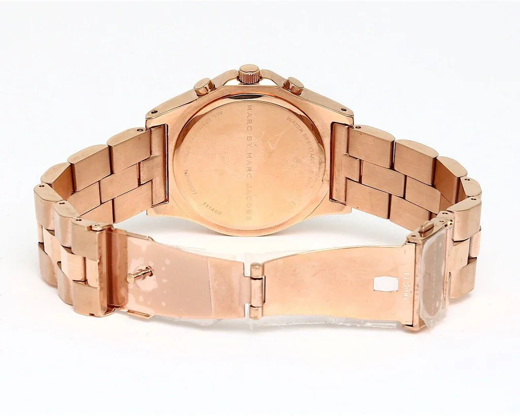 Marc By Marc Jacobs Blade Chronograph Pearl Dial Rose Gold Watch - MBM8637