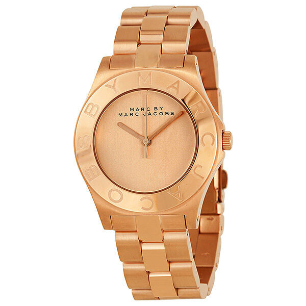 Marc by Marc Jacobs Blade Rose Dial  Rose Gold Ion-plated Ladies Watch #MBM3127 - Watches Of New Zealand