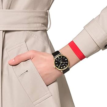 Marc By Marc Jacobs Baker Black Dial Leather Ladies Watch - MBM1269