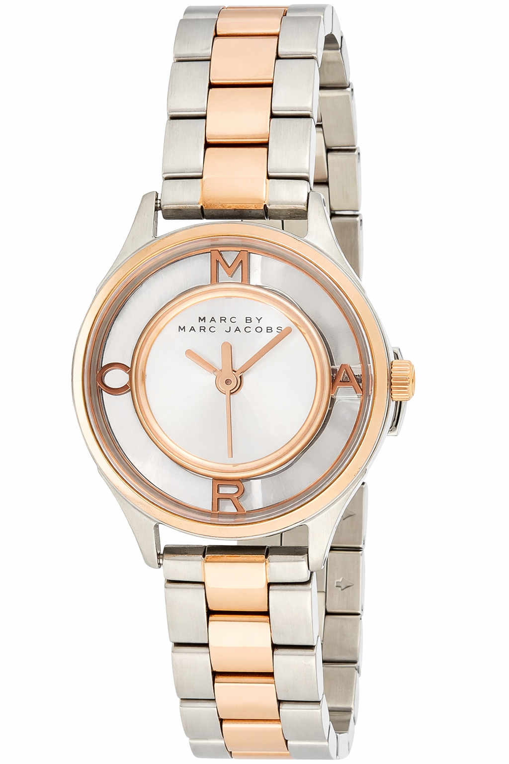 Marc By Marc Jacobs Transparent White Dial Two Tone Watch MBM3418
