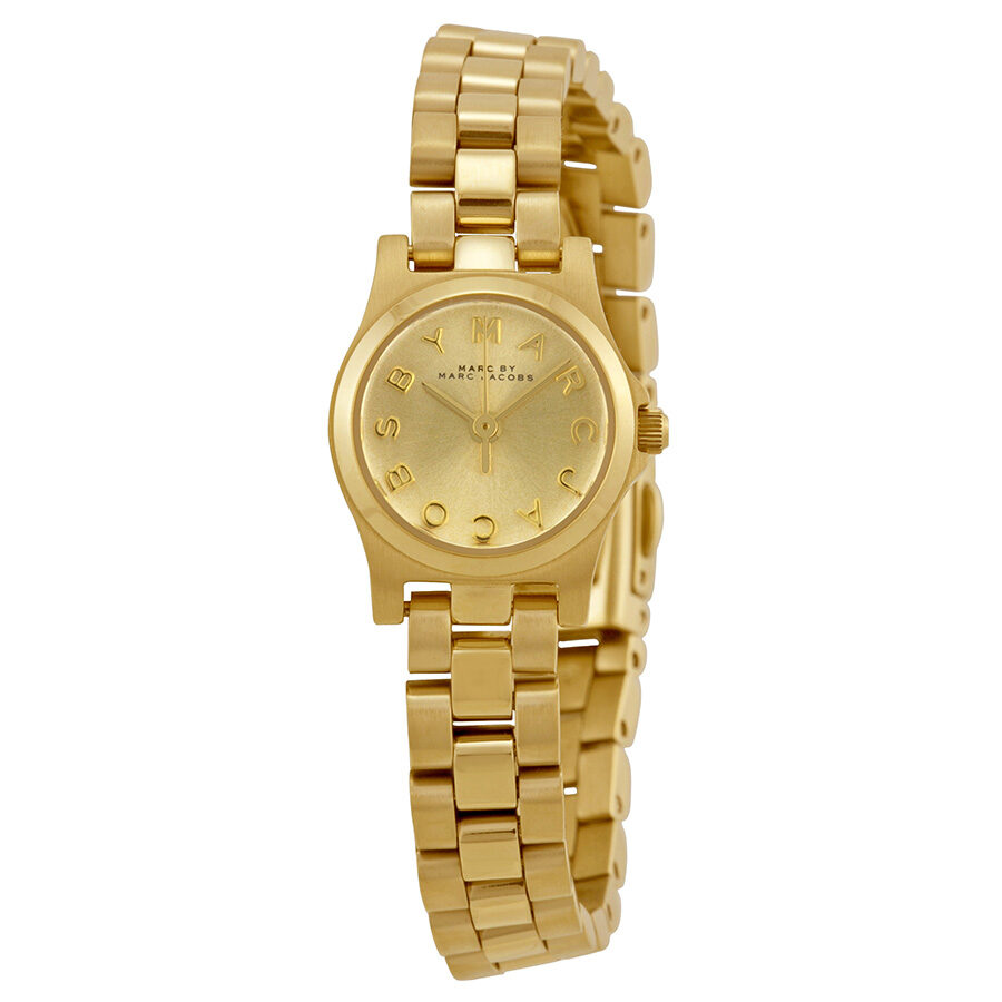 Marc by Marc Jacobs Henry Dinky Champagne Dial Gold-tone Ladies Watch - MBM3199