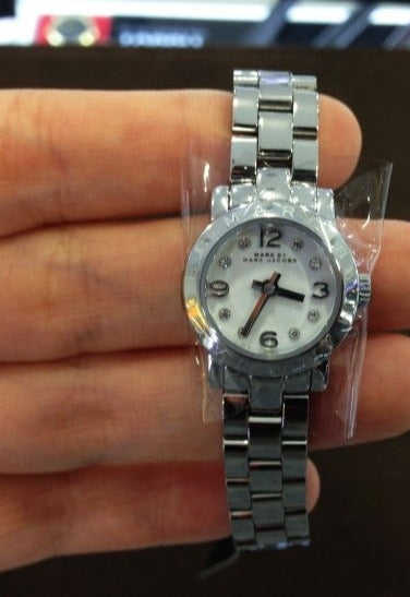 Marc Jacobs Amy White Dial Silver Steel Strap Women Watch - MBM8611