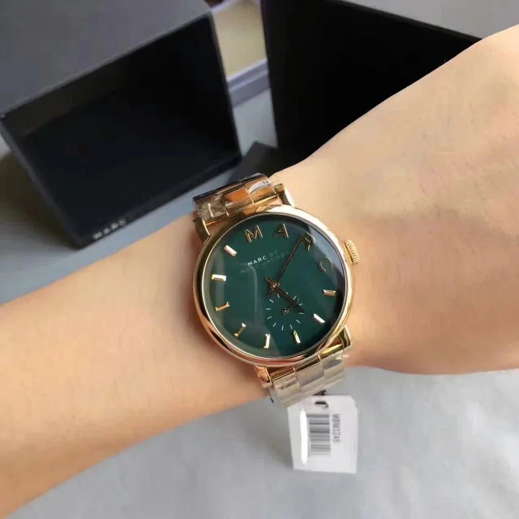 Marc By Marc Jacobs Baker Green Dial Gold-tone Ladies Watch - MBM3245
