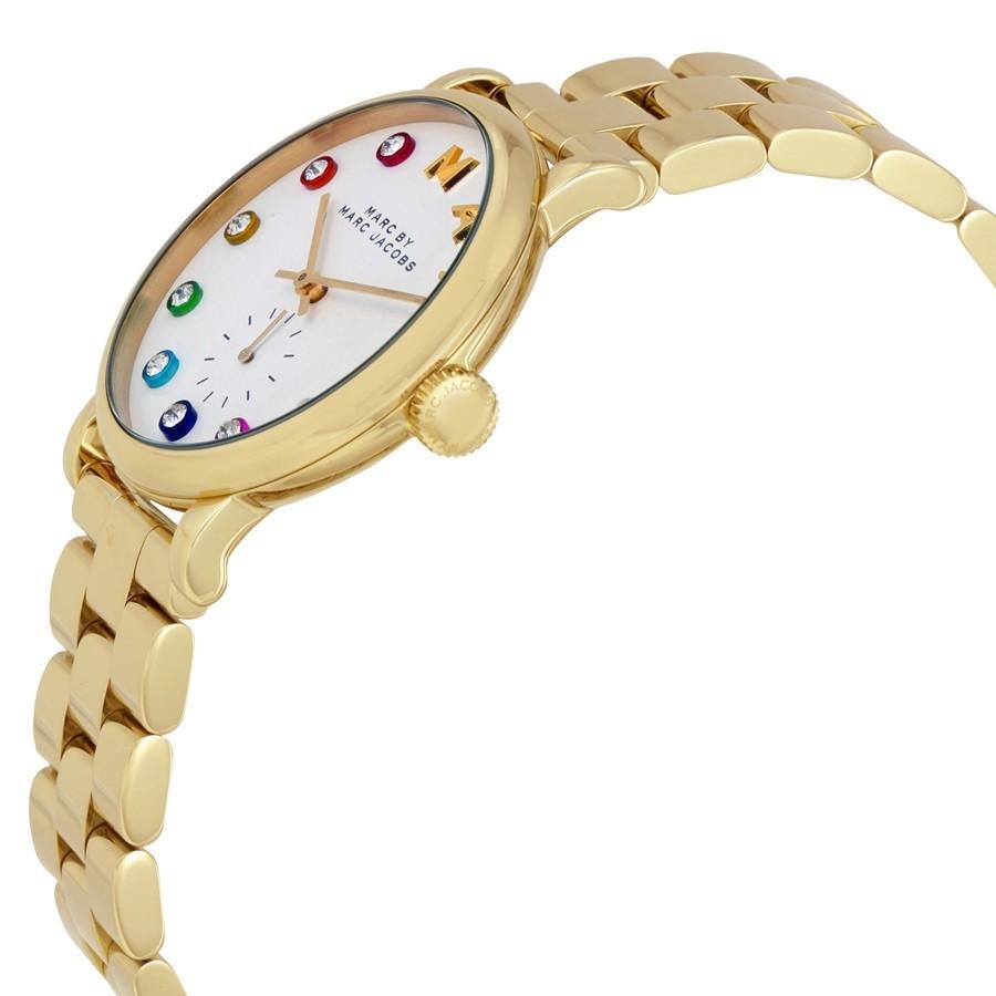 Marc Jacobs Baker White Dial Gold 36mm Ladies Watch - MBM3440