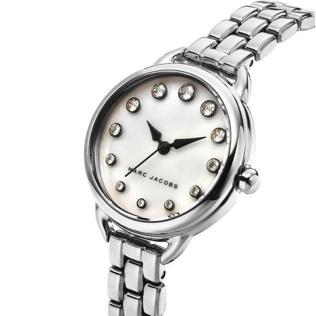 Marc Jacobs Betty Mother of Pearl White Dial Silver Steel Strap Women Watch - MJ3510