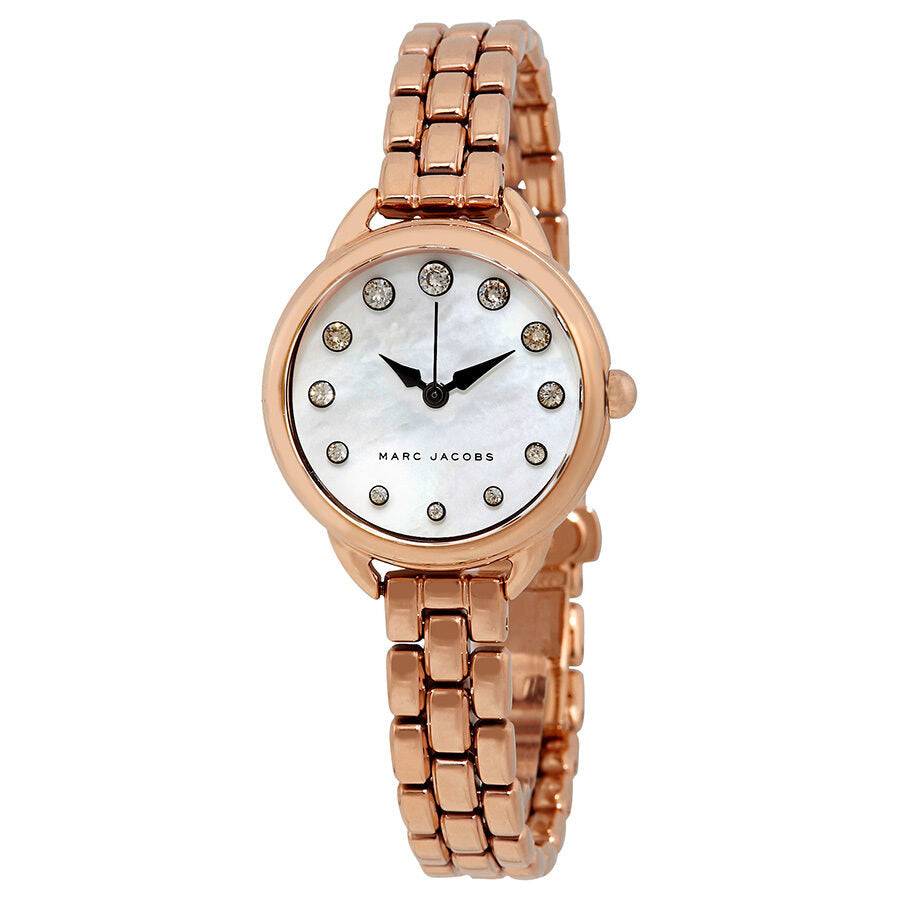 Marc Jacobs Betty rose gold watch with mother of pearl dial and diamond hour markers