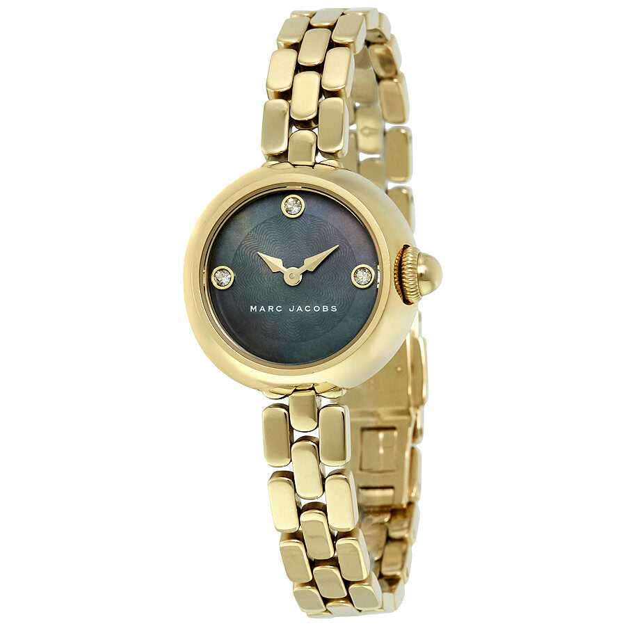 Marc Jacobs Courtney Black Dial Gold Tone Women Watch - MJ3460