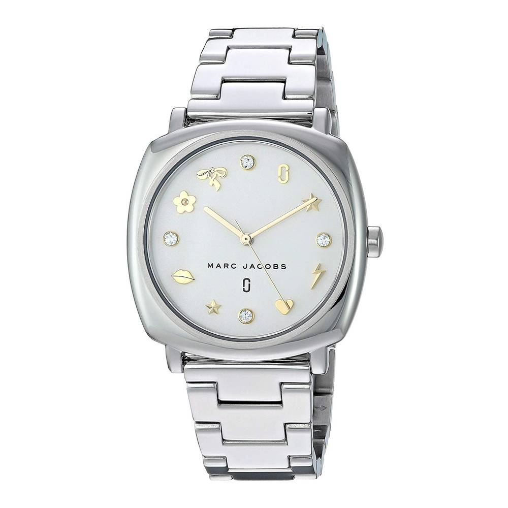 Marc Jacobs Mandy MJ3572 women's quartz watch with silver stainless steel bracket and cream dial