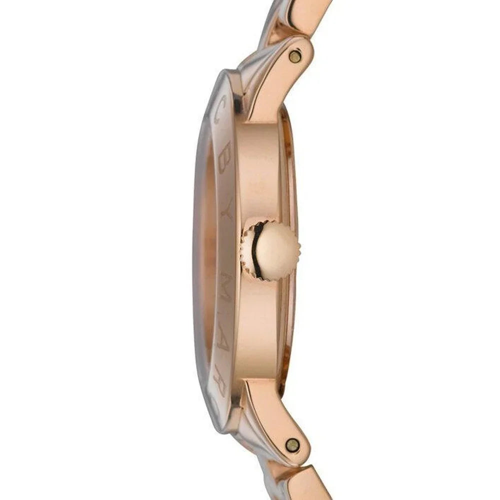 Side profile of Marc by Marc Jacobs MBM3077 showing case depth and crown placement