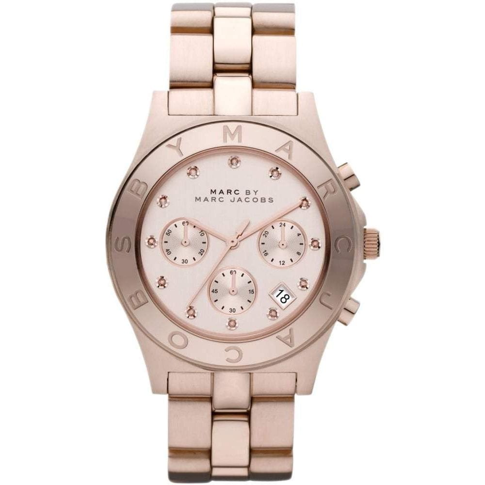 Marc By Marc Jacobs Blade Chronograph Rose Dial Ladies Watch - MBM3102