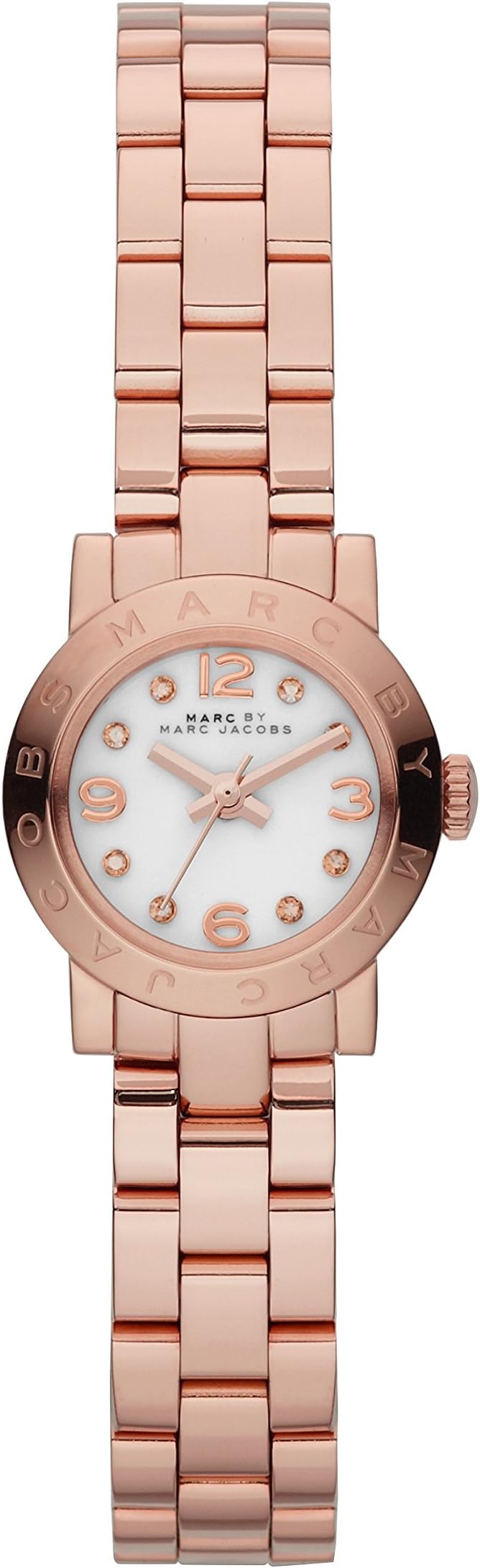 Marc by Marc Jacobs Amy Dinky white dial rose gold-tone ladies watch