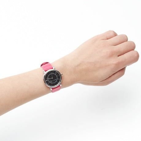 Marc Jacobs Roxy Black Dial Pink Leather Strap Women Watch - MJ1540
